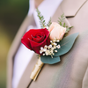Rosewood Ruby Floral Buttonhole