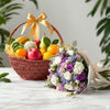 Song Bouquet and Fruit Basket Gift Set